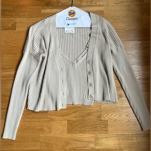 A&F CARDIGAN TANK SET